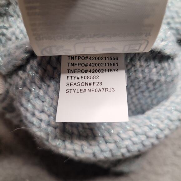 The North Face Airspun Hood Dusty Periwinkle Blue One Size Beanie NEW NF0A7RJ3 - Picture 6 of 7